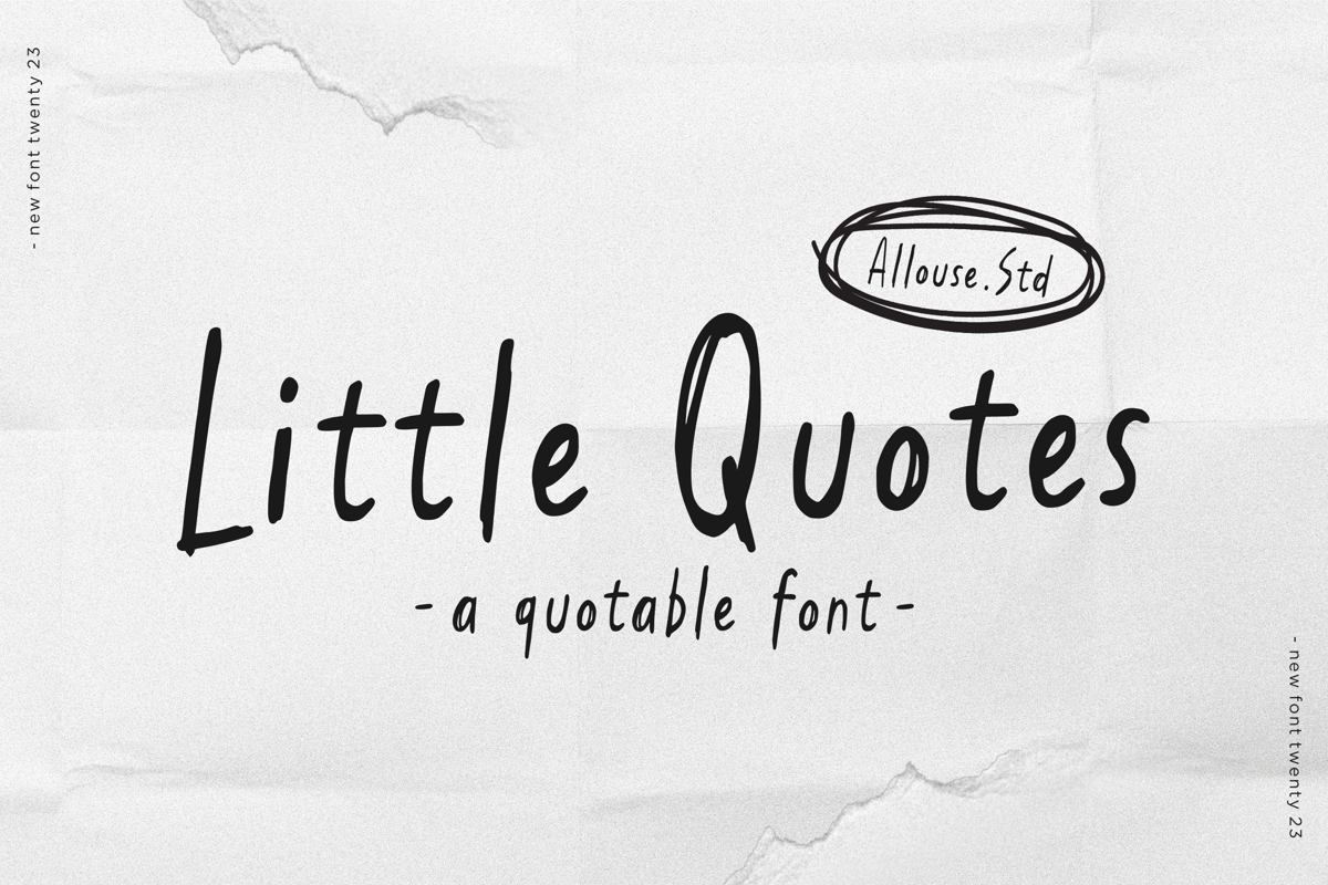 Little Quotes Font Allouse.Studio FontSpace