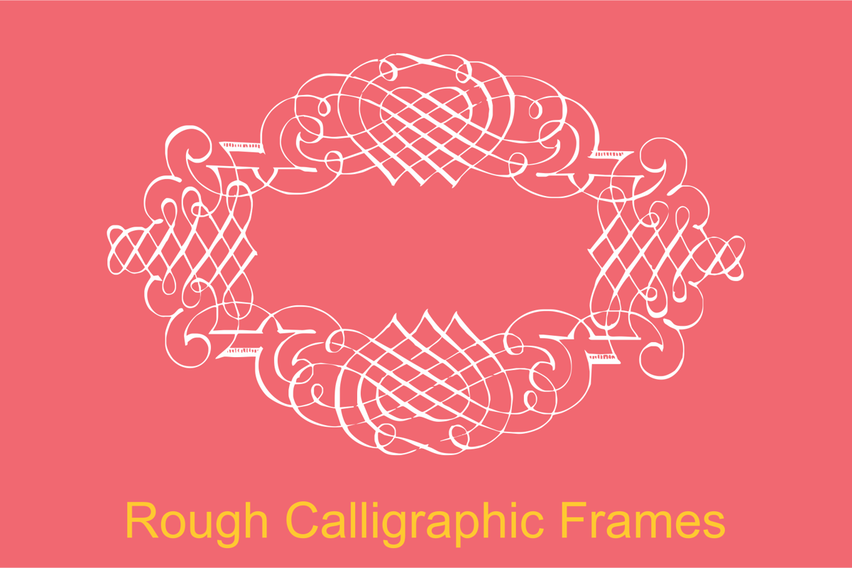 Rough Calligraphic Frames Font Intellecta Design FontSpace