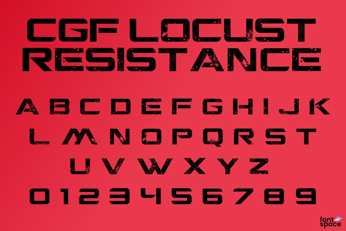 CGF Locust Resistance Font Chris Garrett FontSpace
