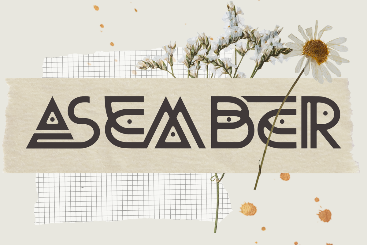 Asember Ligature Font 177Studio FontSpace