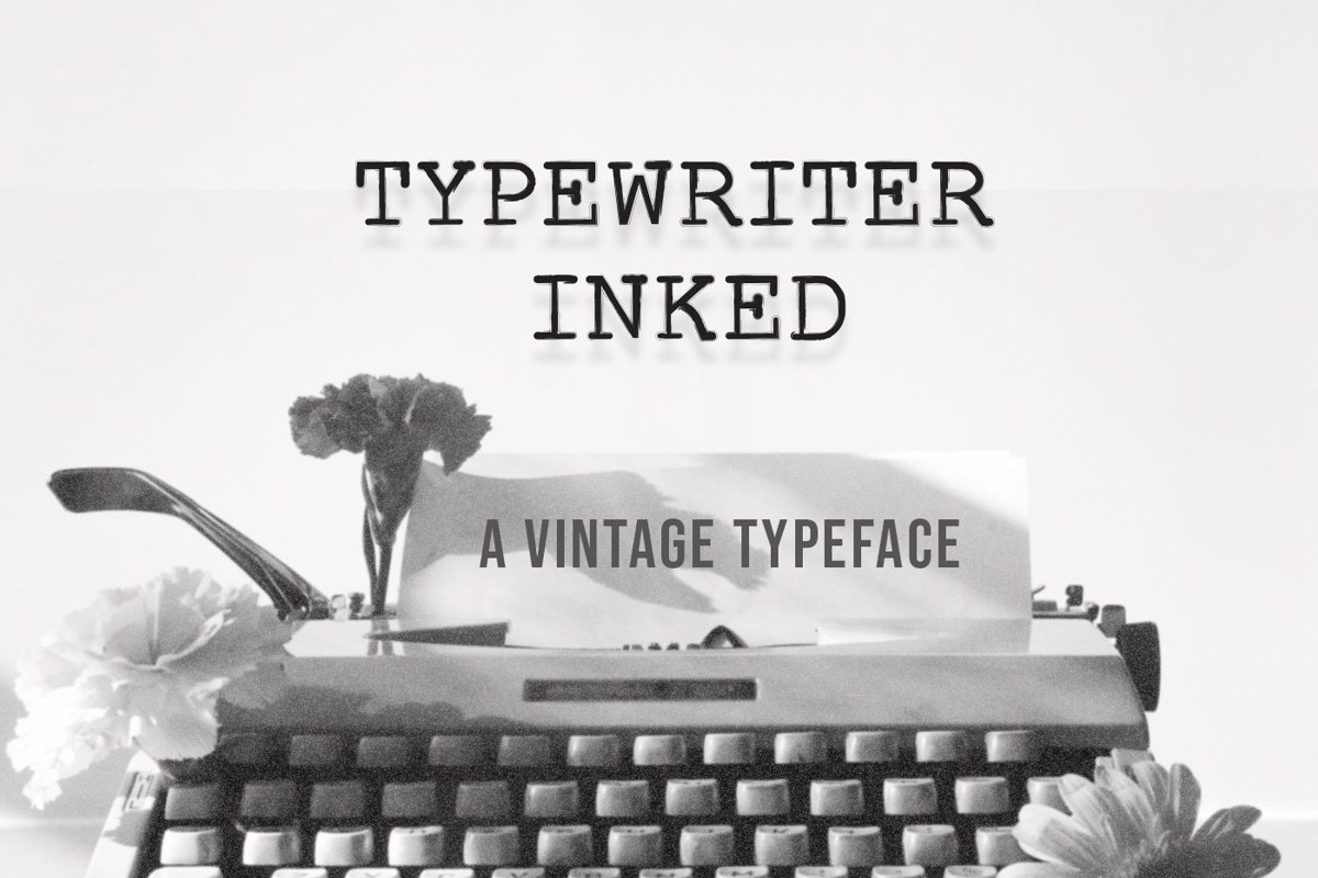 Typewriter inked font creativetacos fontspace