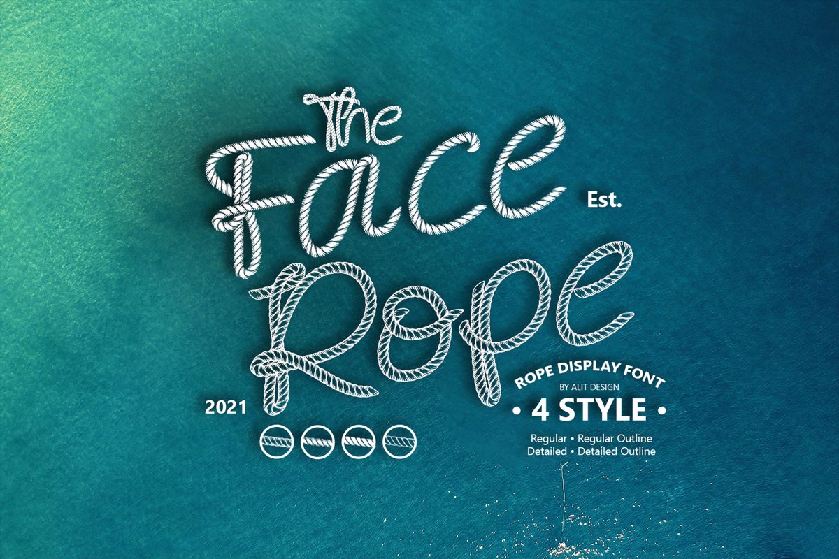 Face Rope Detiled Inside Font 