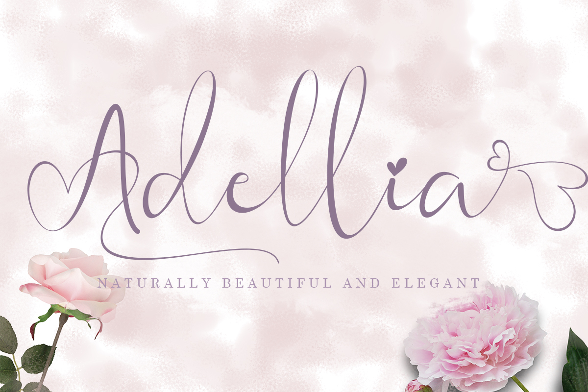 Adellia Font | Yoga Letter | FontSpace