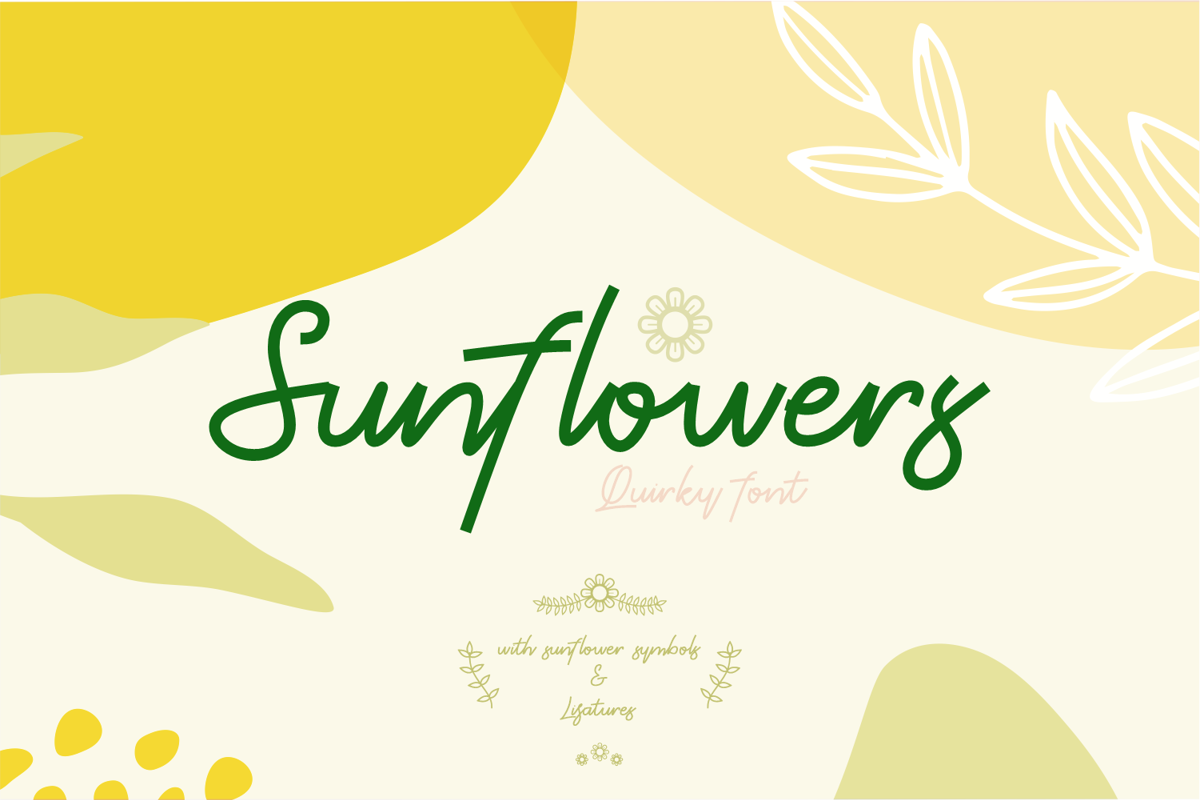 Sunflowers Font Nuryantodwi FontSpace
