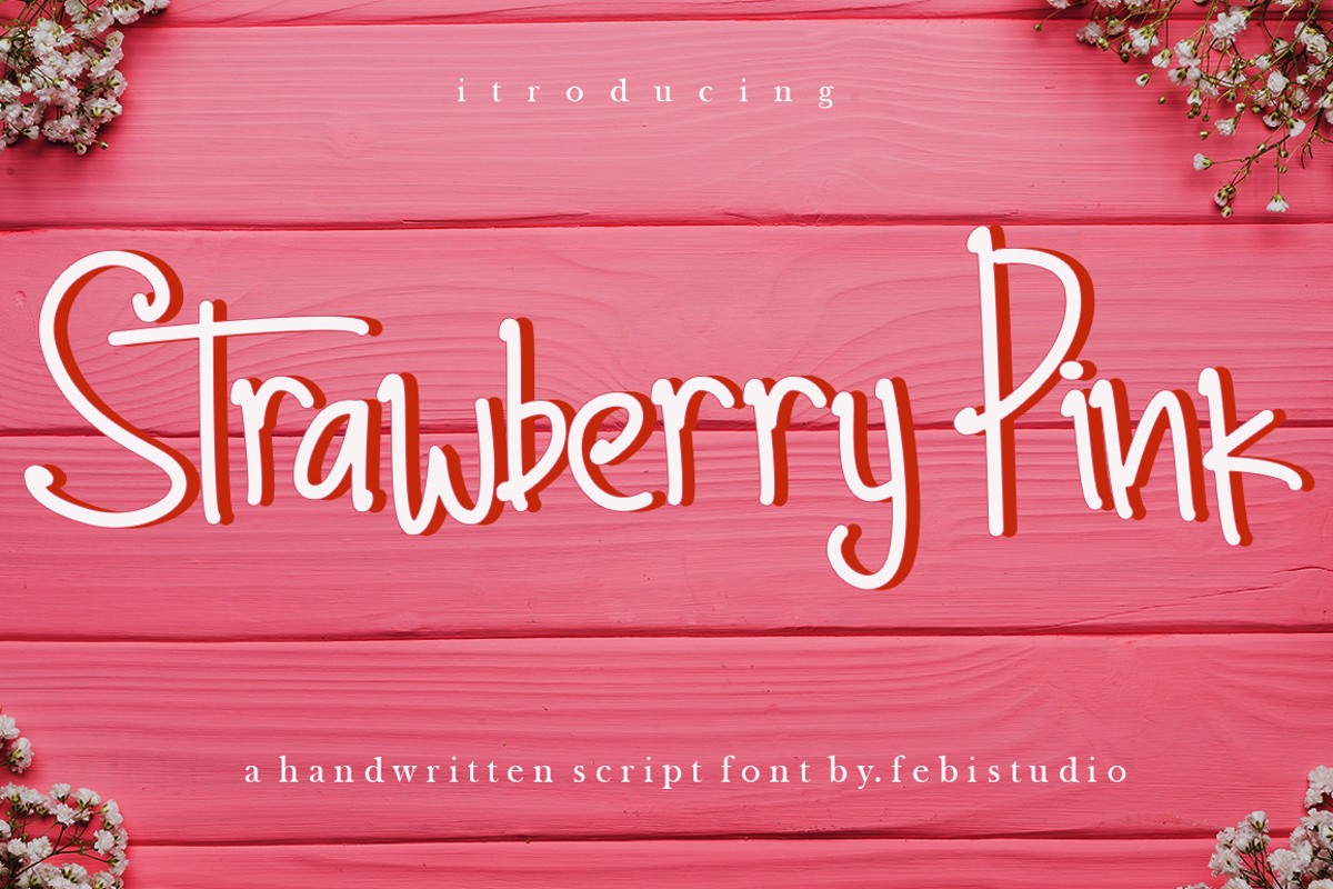 Strawberry Pink Font | febi studio | FontSpace