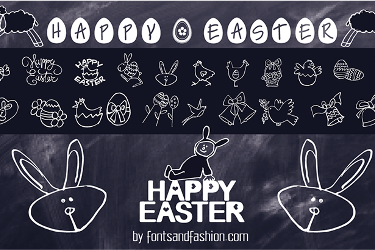HAPPY EASTER Font | Fontsandfashion.com | FontSpace