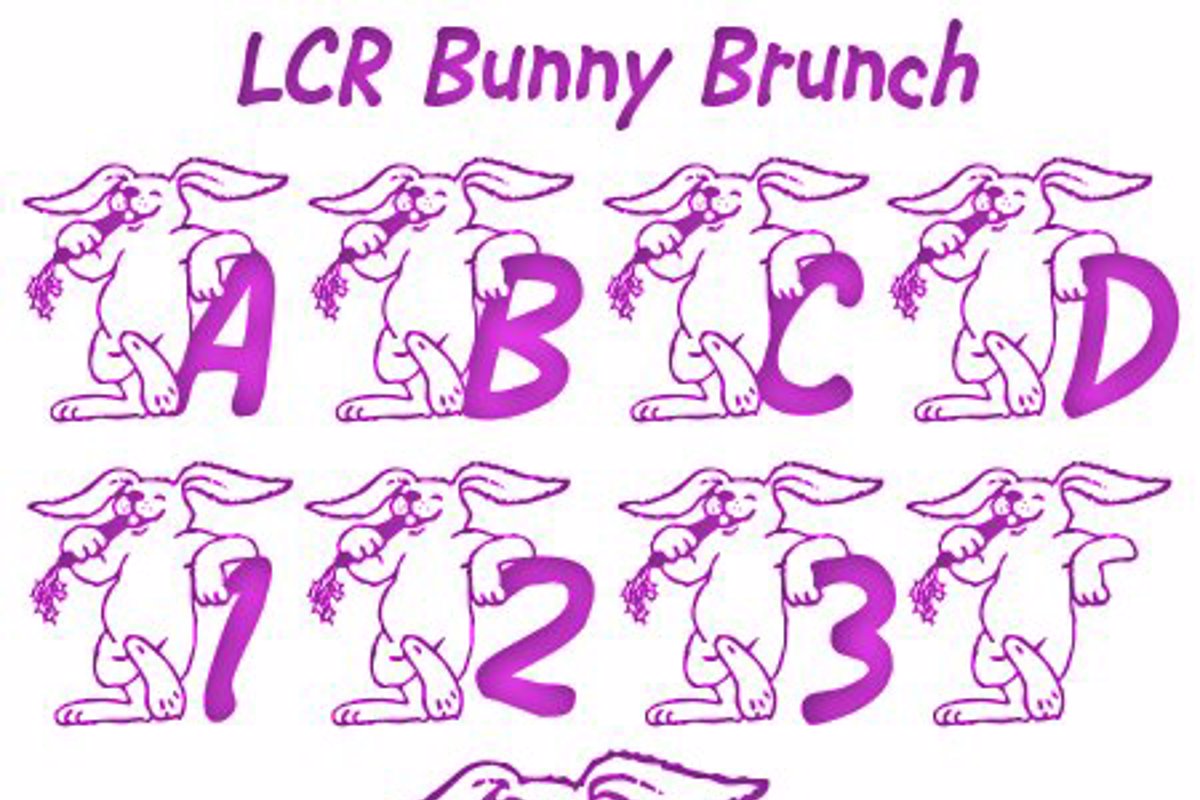 Lcr Bunny Brunch Font Lechefrene Fontspace