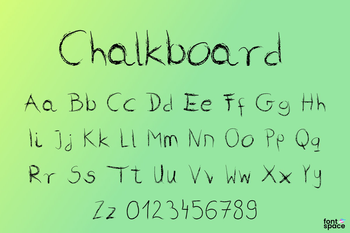 Chalkboard Font Marta van Eck Designs FontSpace