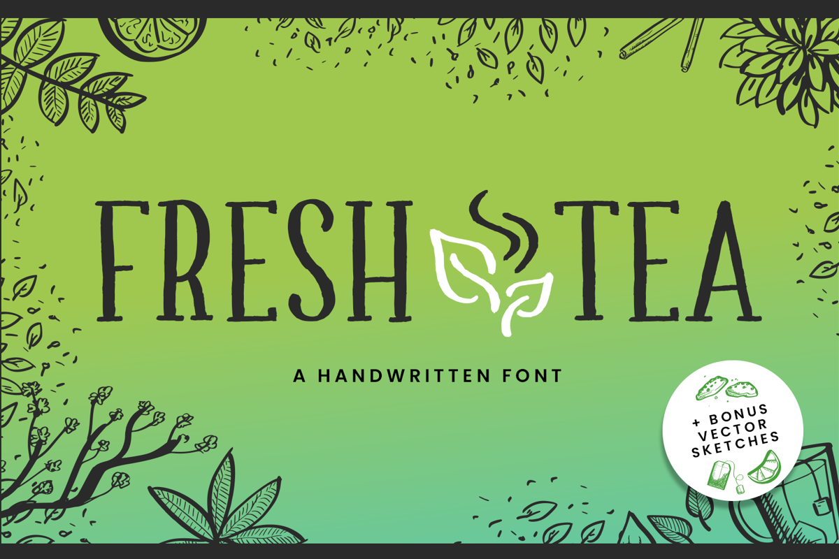 Fresh Tea Font | shaped fonts | FontSpace