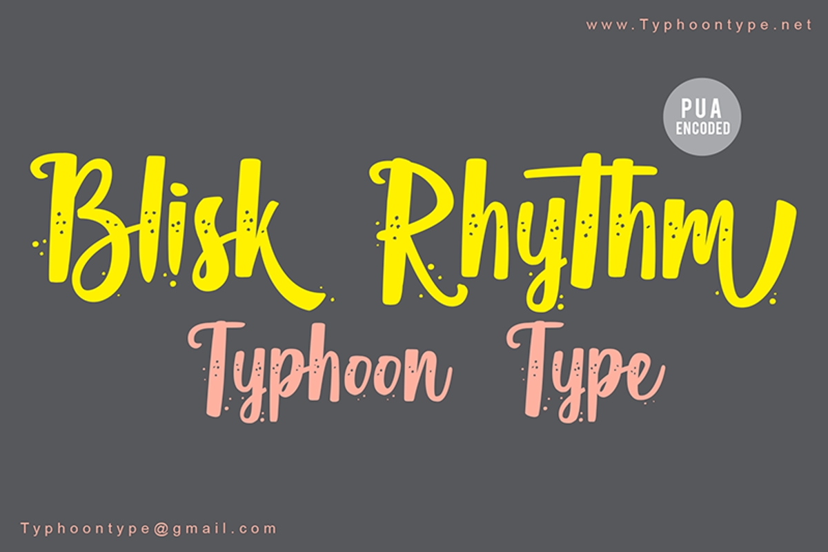 Blisk Rhythm Font Typhoon Type Suthi Srisopha Fontspace