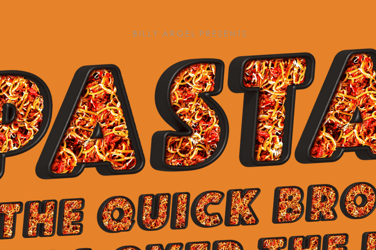 Pasta font billy argel fonts fontspace