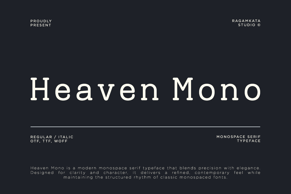 Heaven Mono Font - Free Download
