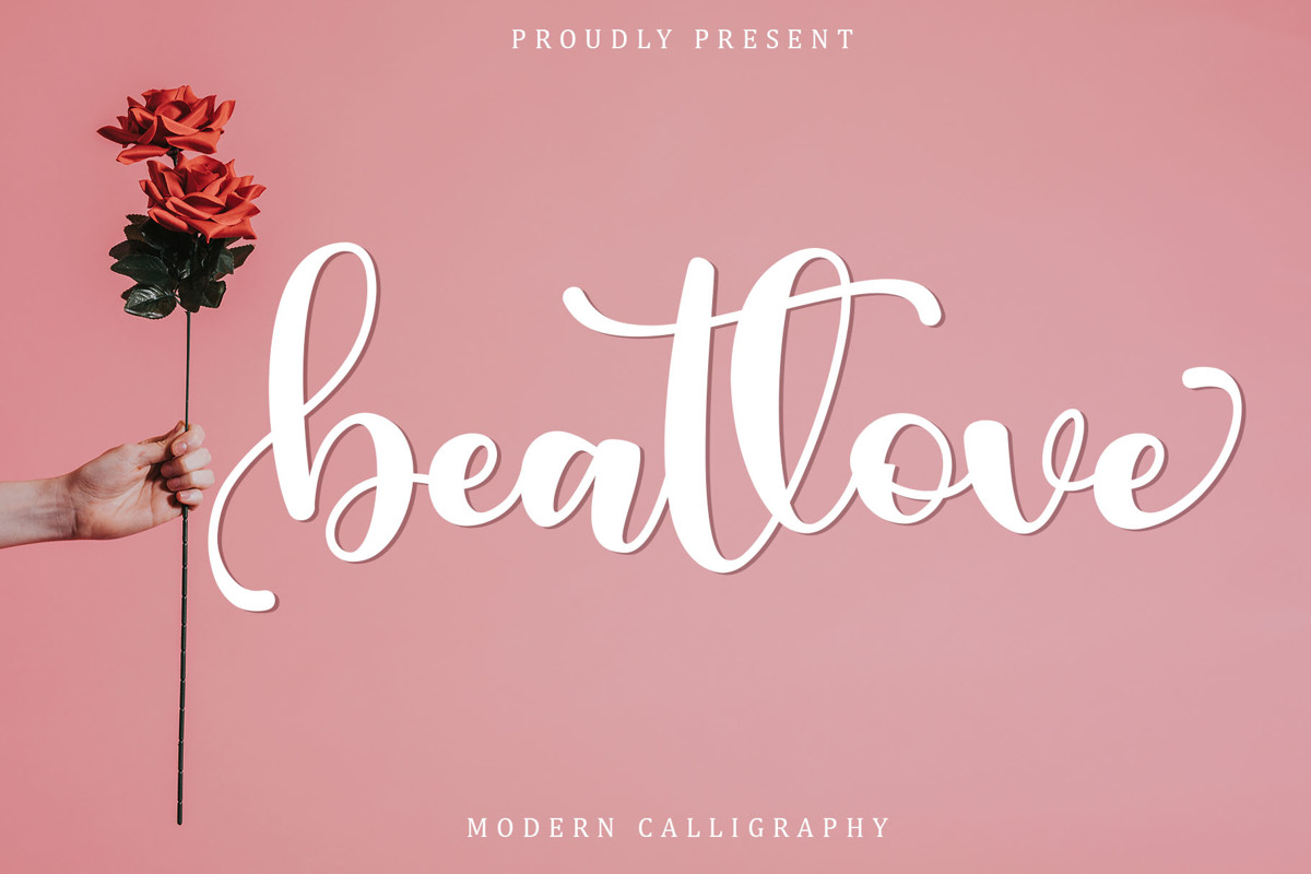 Something stronger. BEATLOVE. Lovera personal use font.