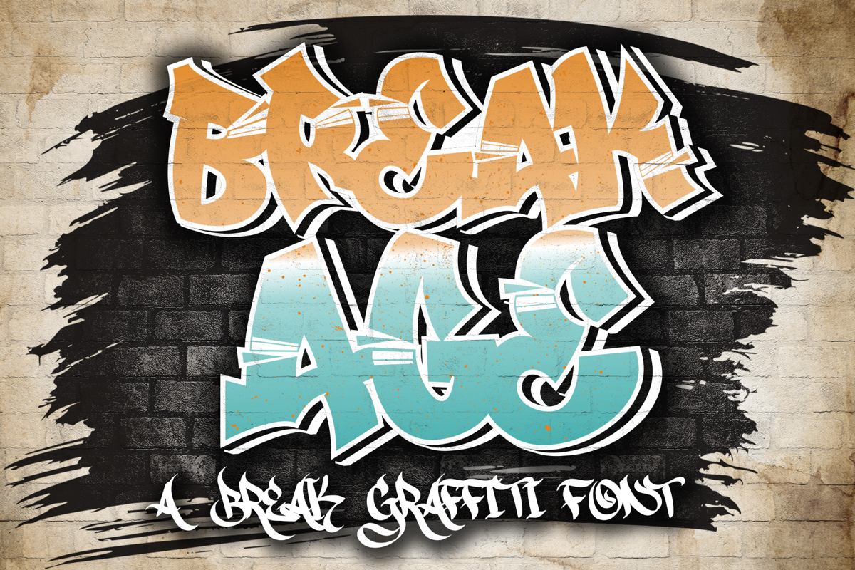 Break Age Graffiti Font Cikareotype Studio FontSpace