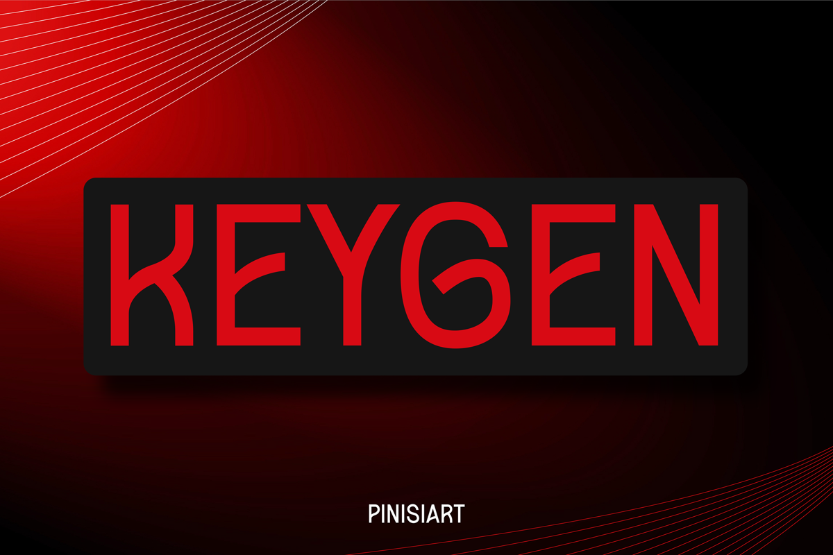 Keygen Font - Free Download