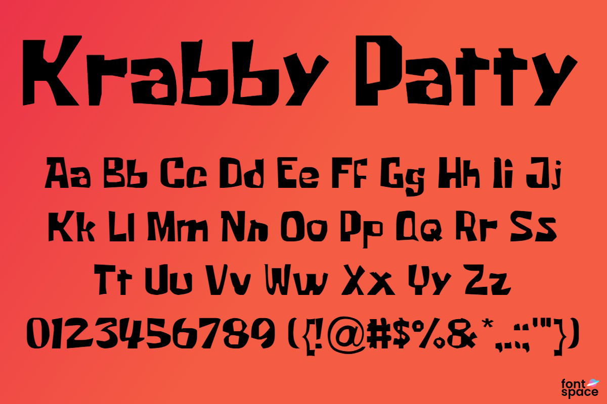 Krabby Patty Font | pslehisl | FontSpace