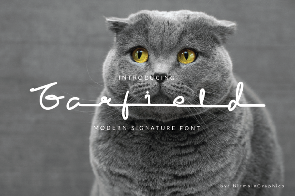 Cat script. Шрифт кошки. Гарфилд шрифт.