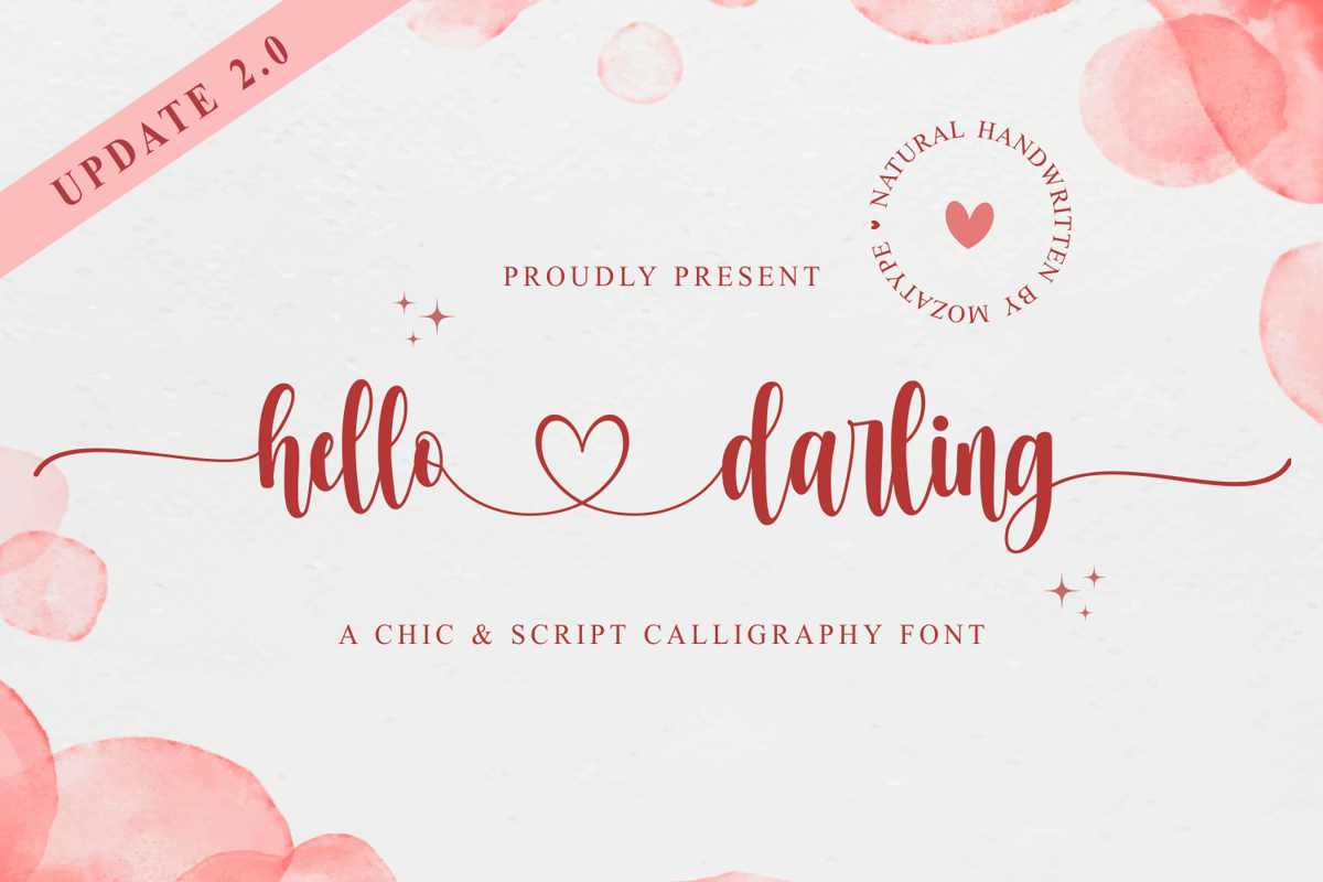 Hello Darling Font Mozarella FontSpace