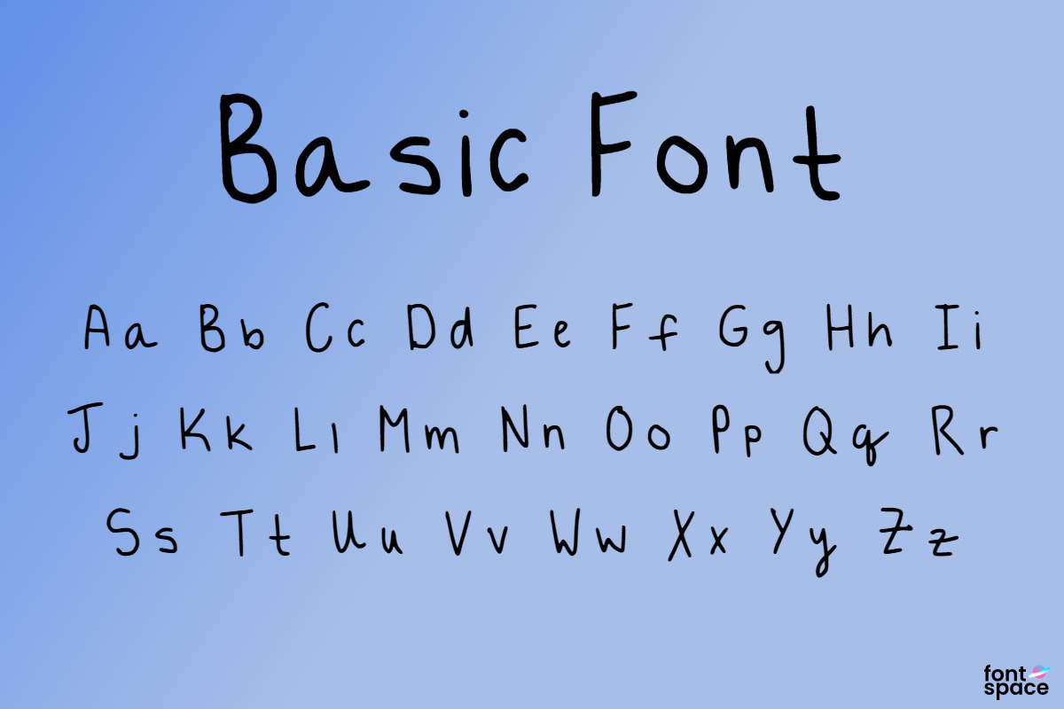 Basic font letteredlovebykendra fontspace