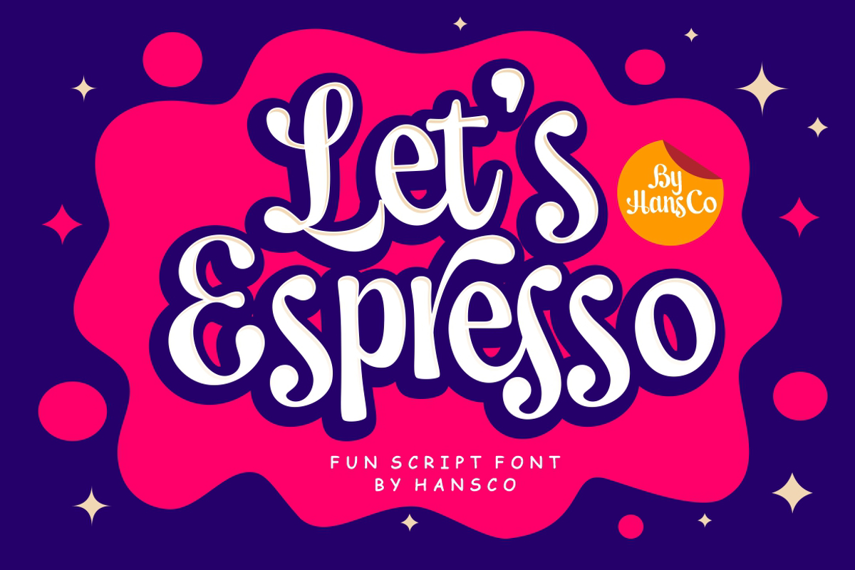 Lets script. Kids font text.