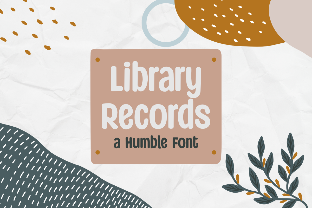 Library Records Font - Free Download