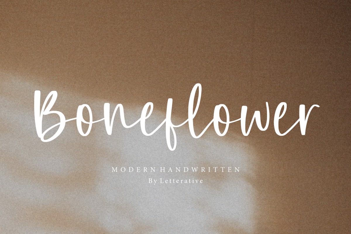 Boneflower Font Letterativestudio Fontspace