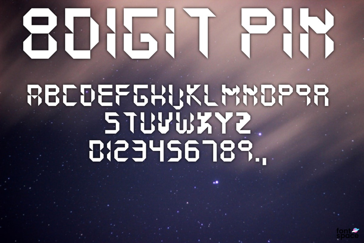 8 Digit Pin Font | LITTLEKITTYPLAYZ | FontSpace