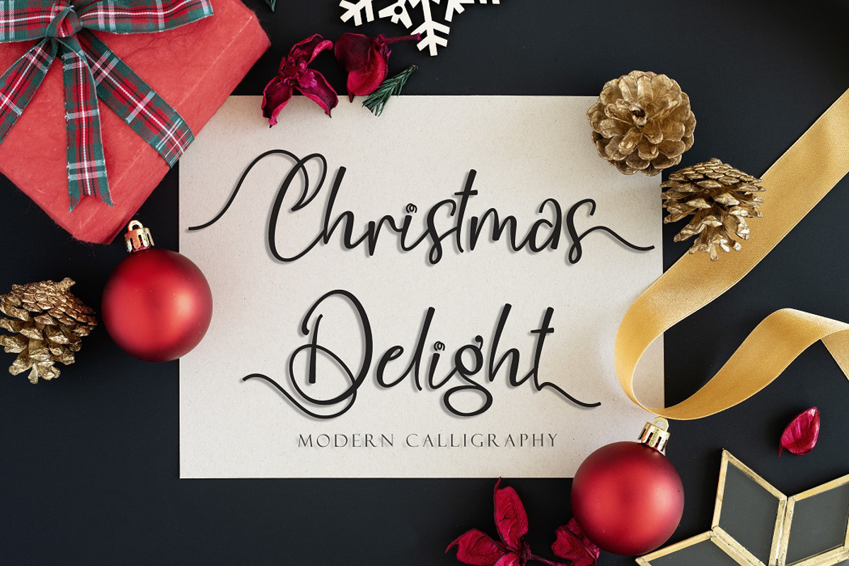 Christmas Delight Font | Yoga Letter | FontSpace