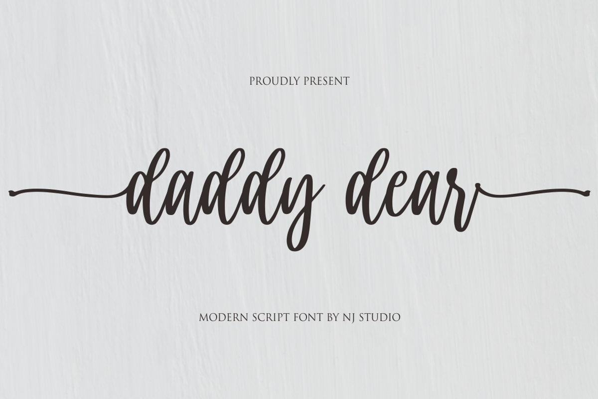 Daddy dear Font | NJ Studio | FontSpace