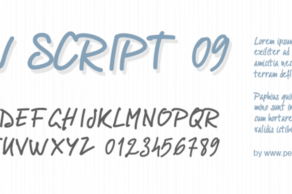 PWScript09 Font | Peax Webdesign | FontSpace