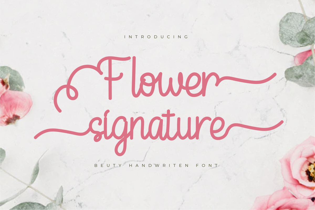 font glyphs list flower