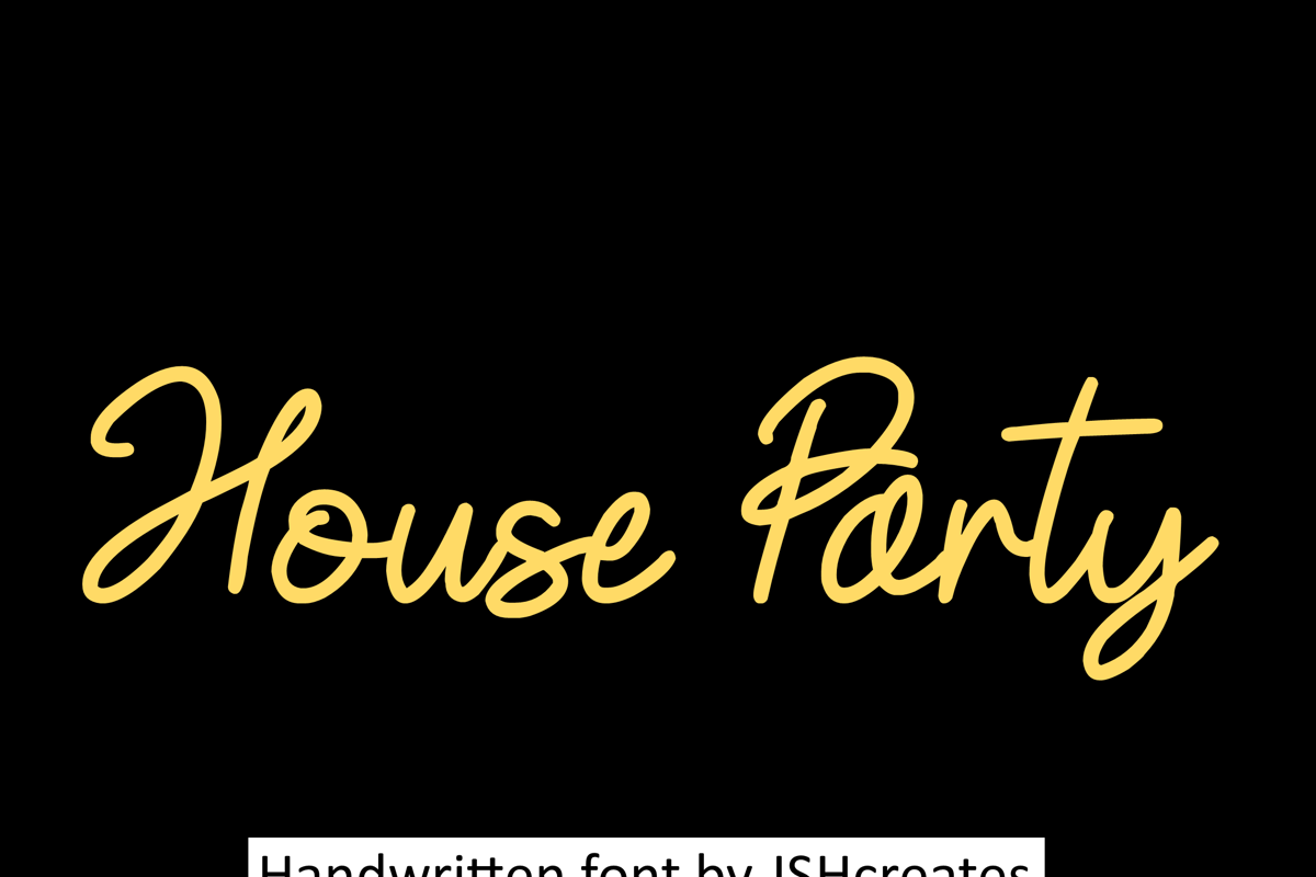 House Party Font | Jonathan S. Harris | FontSpace