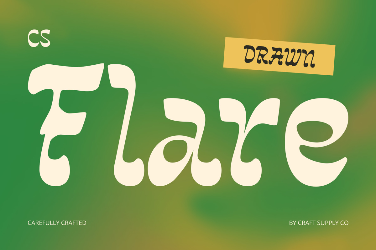 CS Flare Drawn Font | craftsupplyco | FontSpace