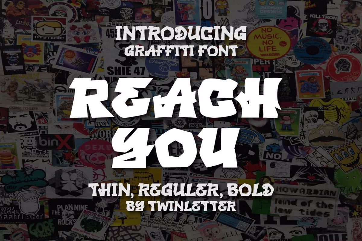 REACH YOU Font | twinletter | FontSpace
