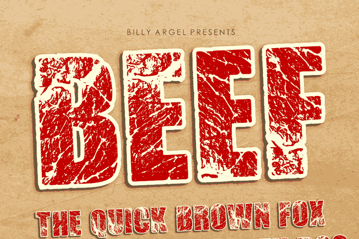 BEEF 3 Font Billy Argel Fonts FontSpace