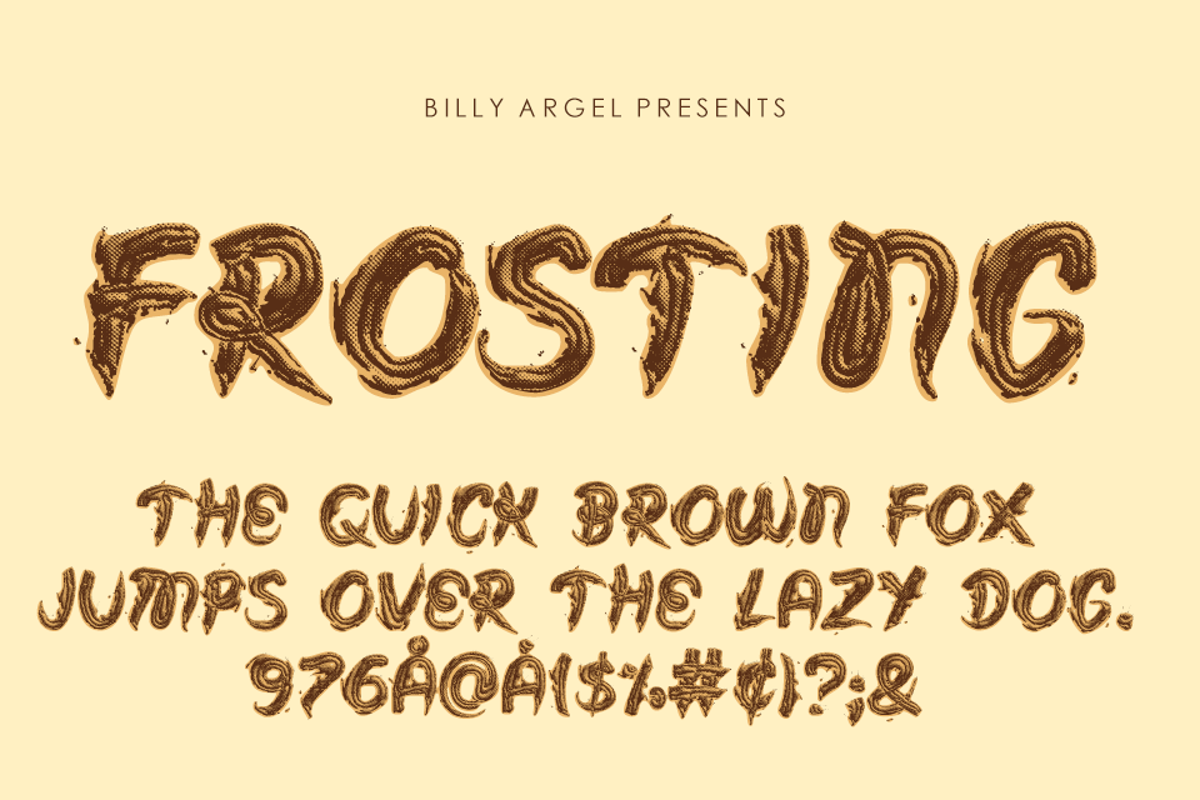 FROSTING BW Font Billy Argel Fonts FontSpace