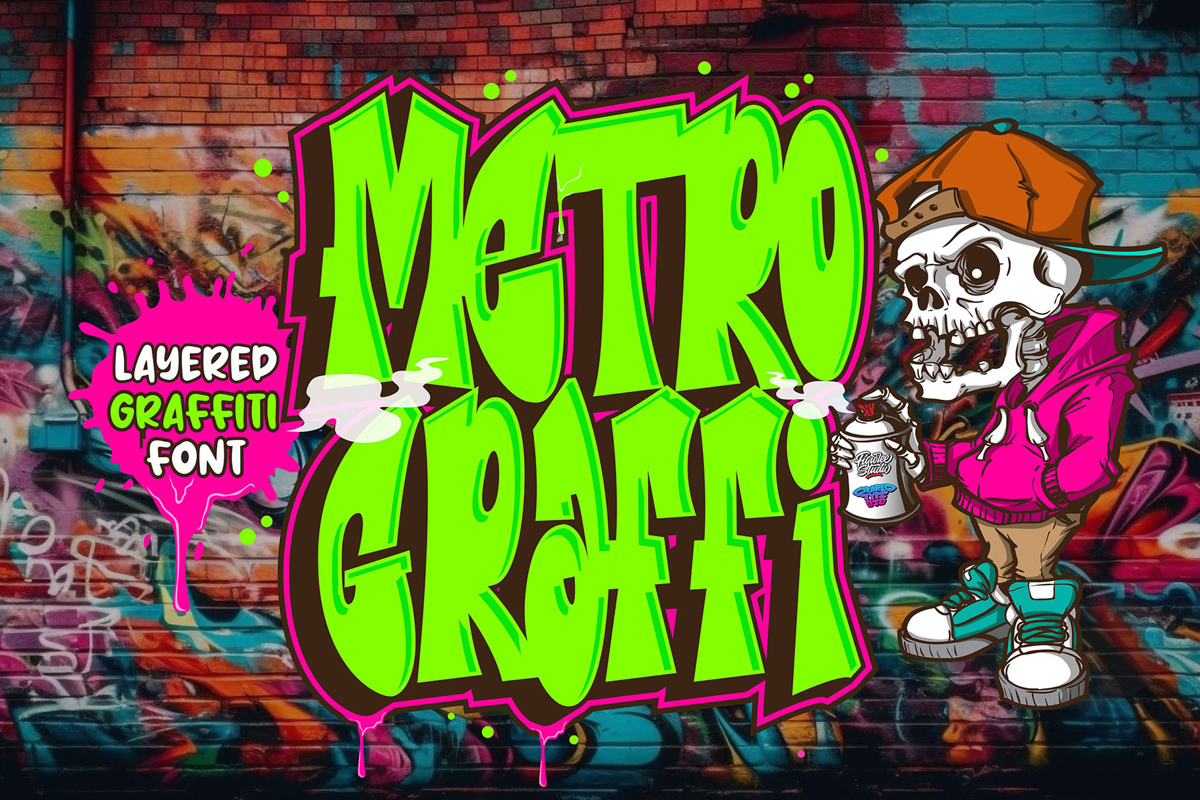 Metro Graffi Font | Cikareotype Studio | FontSpace