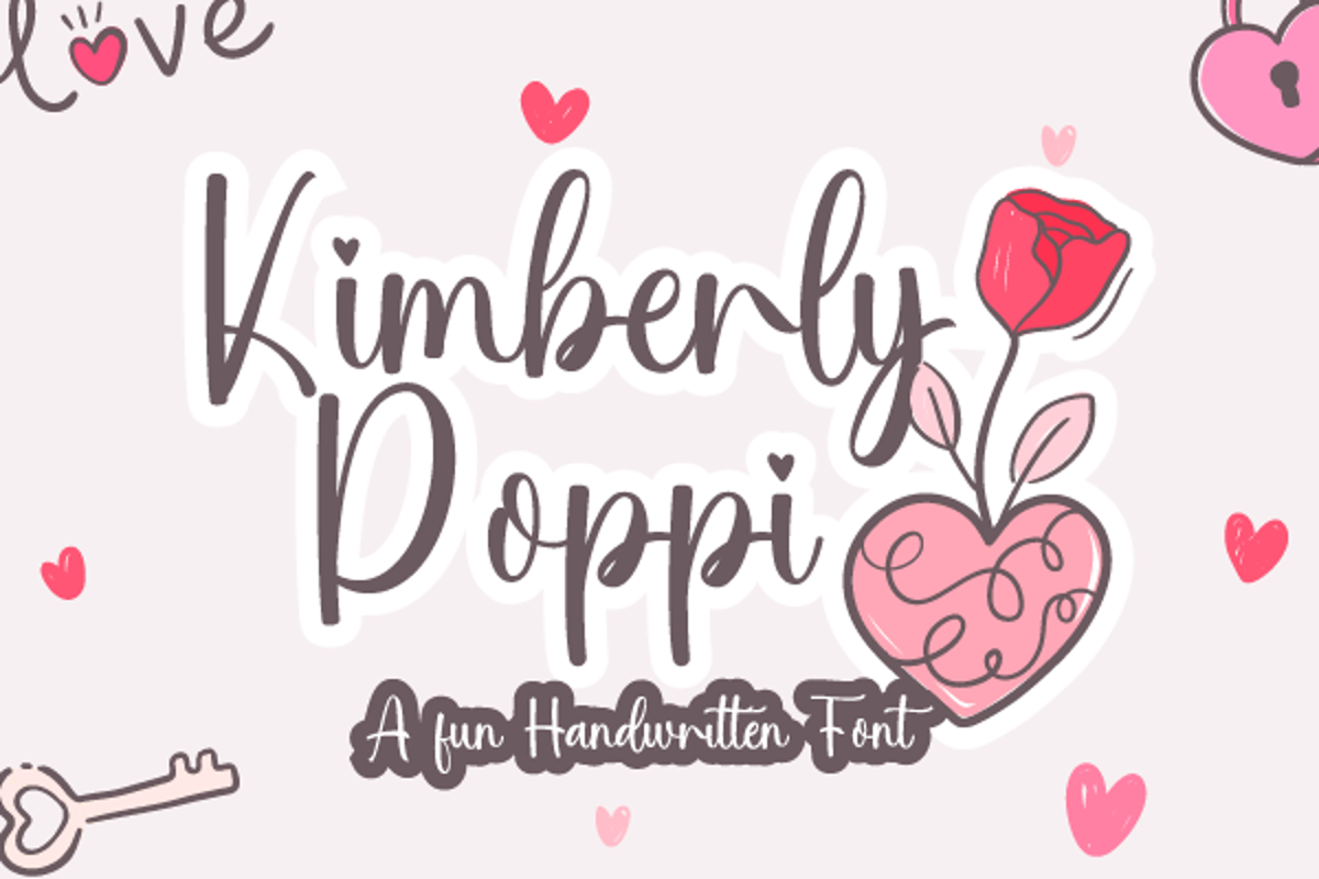 Kimberly Poppi Font | Fiqiart | FontSpace