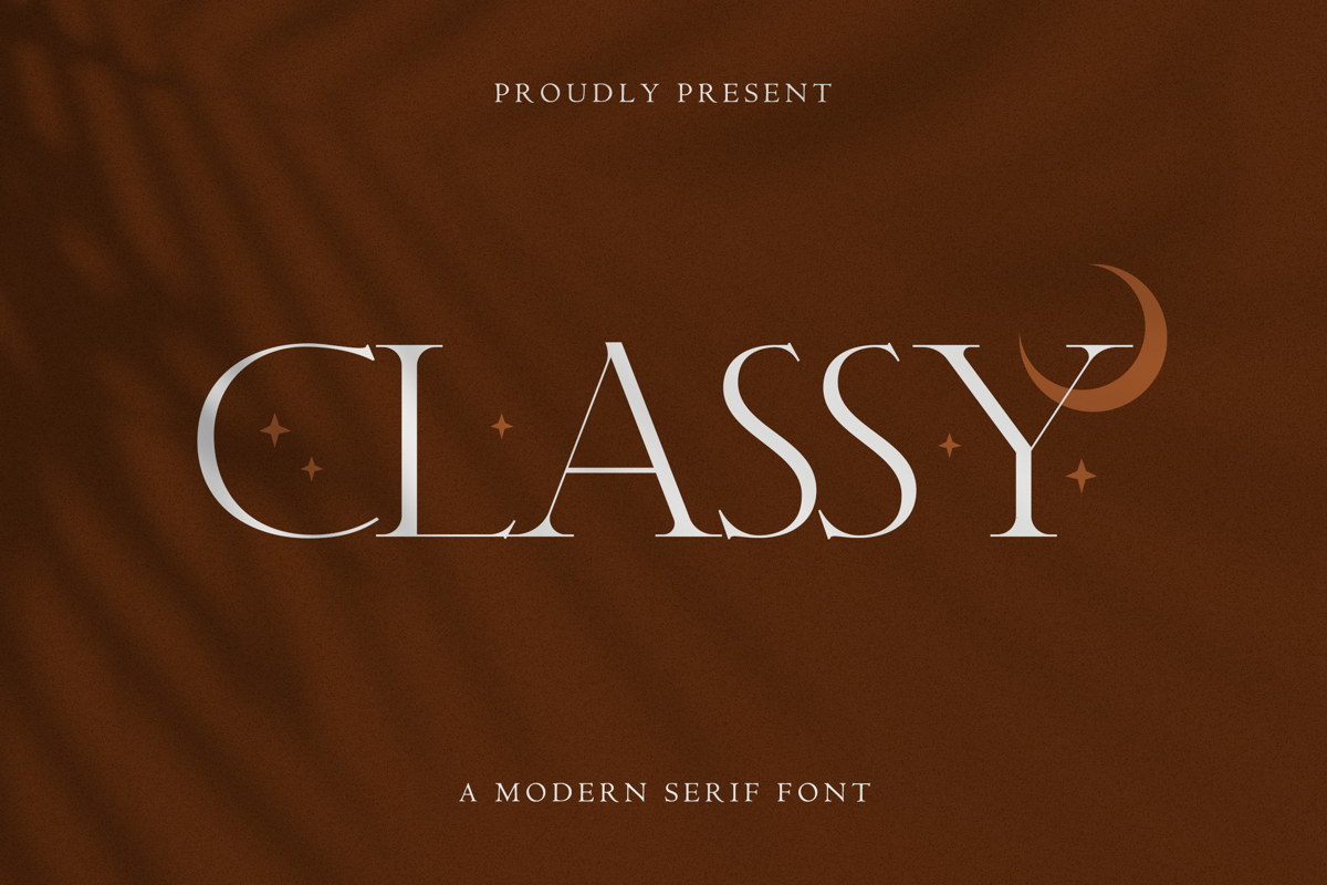 Font class. Modern Serif. 9 Class font.