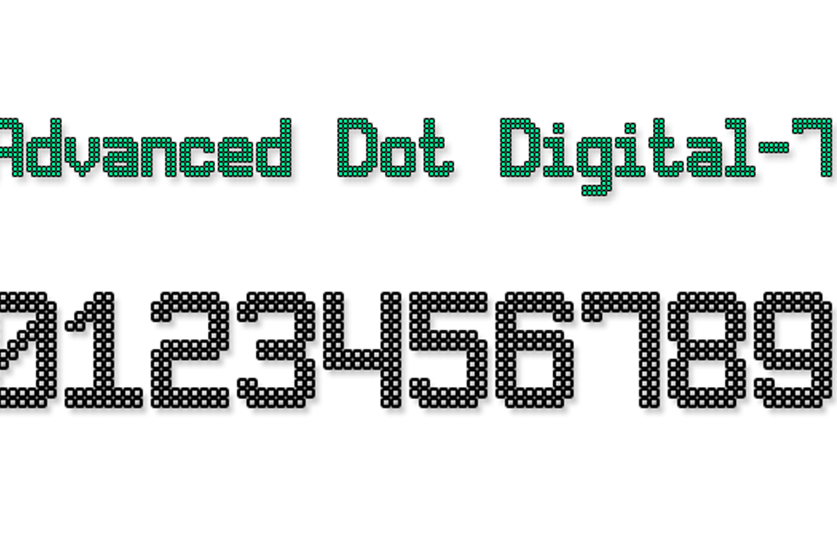 Advanced Dot Digital7 Font Style7 FontSpace