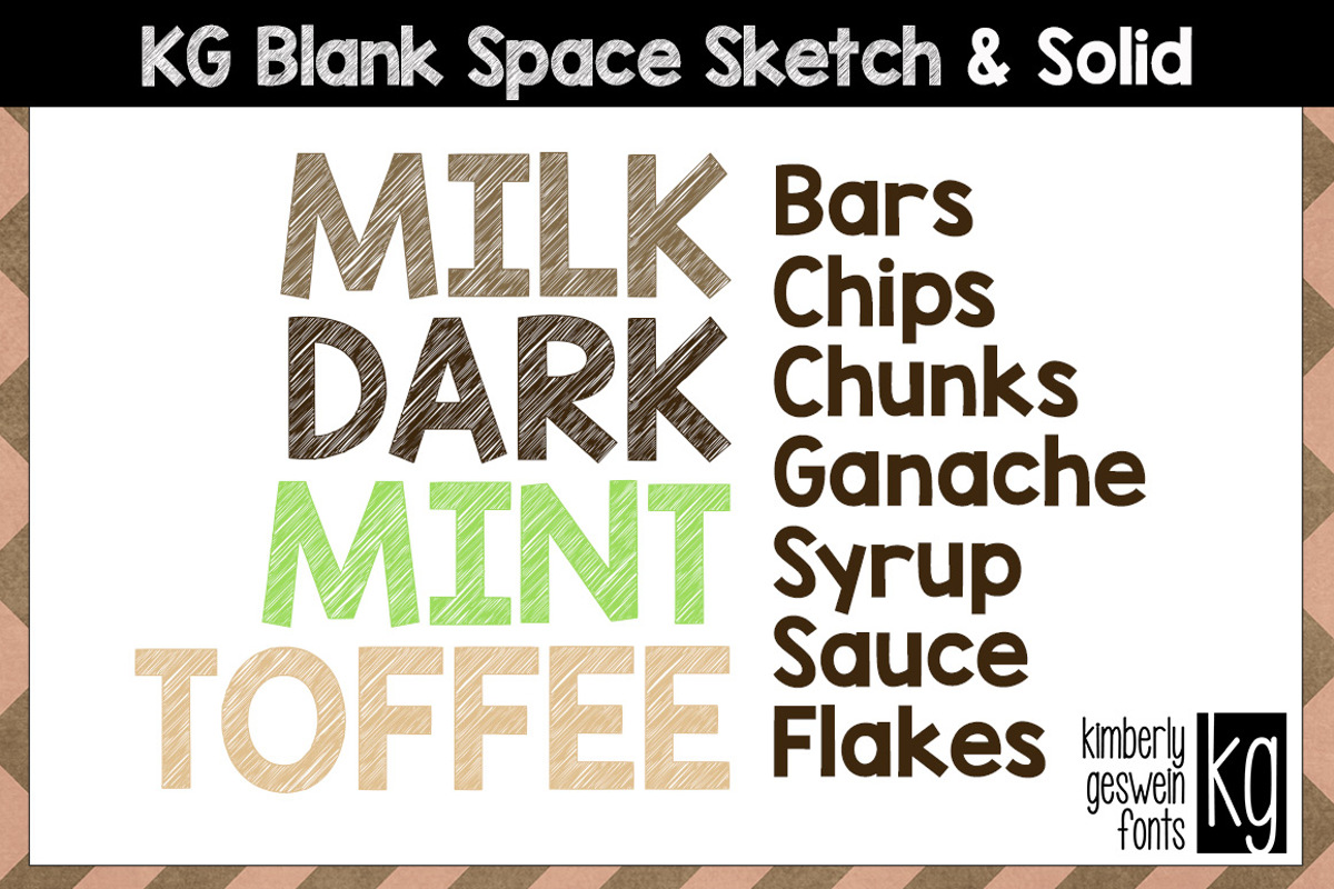 Kg blank space font kimberly geswein fontspace
