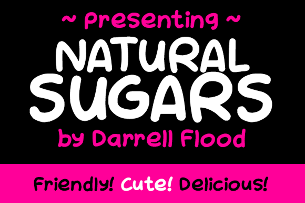 Natural sugars. Сахар шрифт.