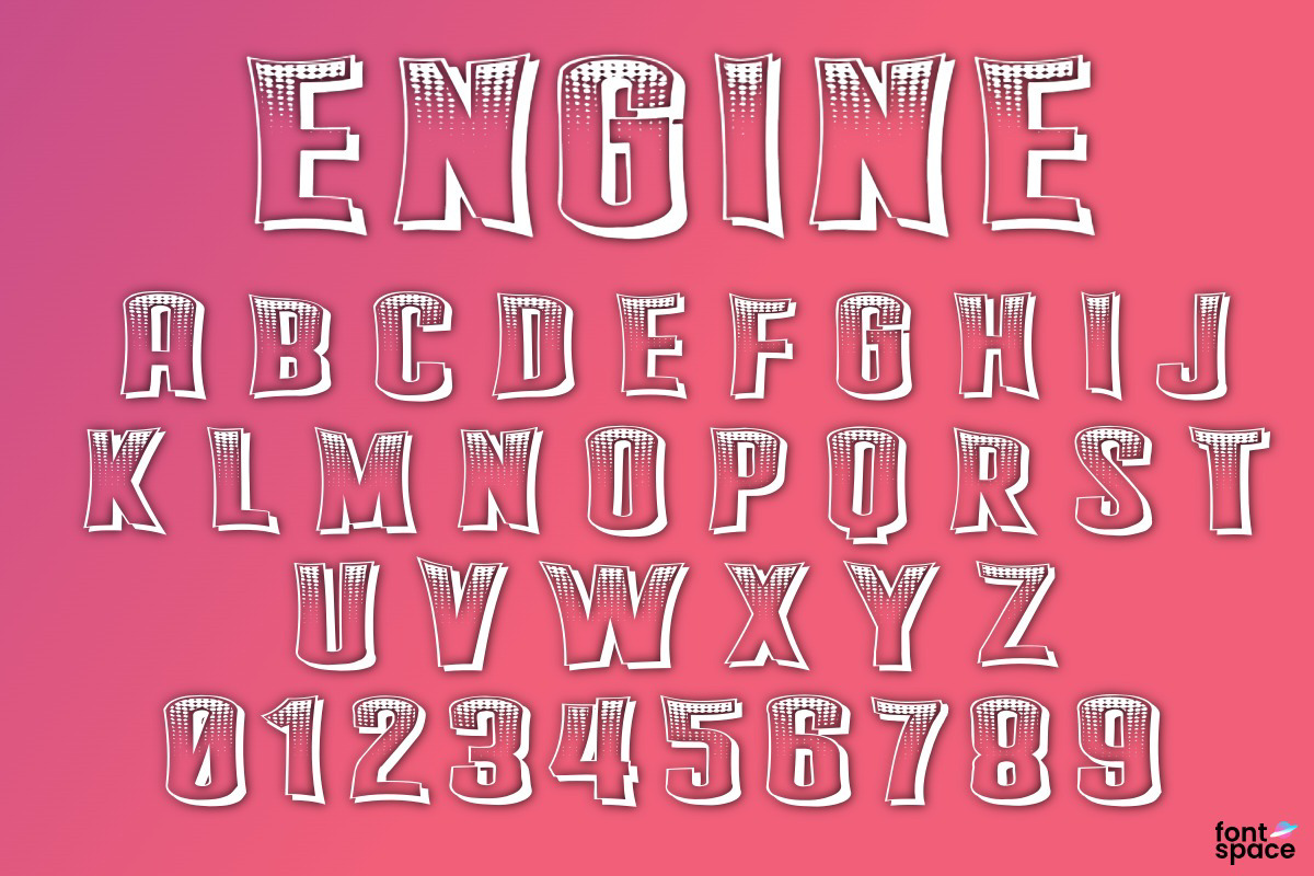 Engine Font | Vladimir Nikolic | FontSpace