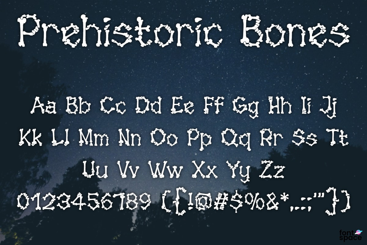 prehistoric-bones-font-little-red-studio-fontspace