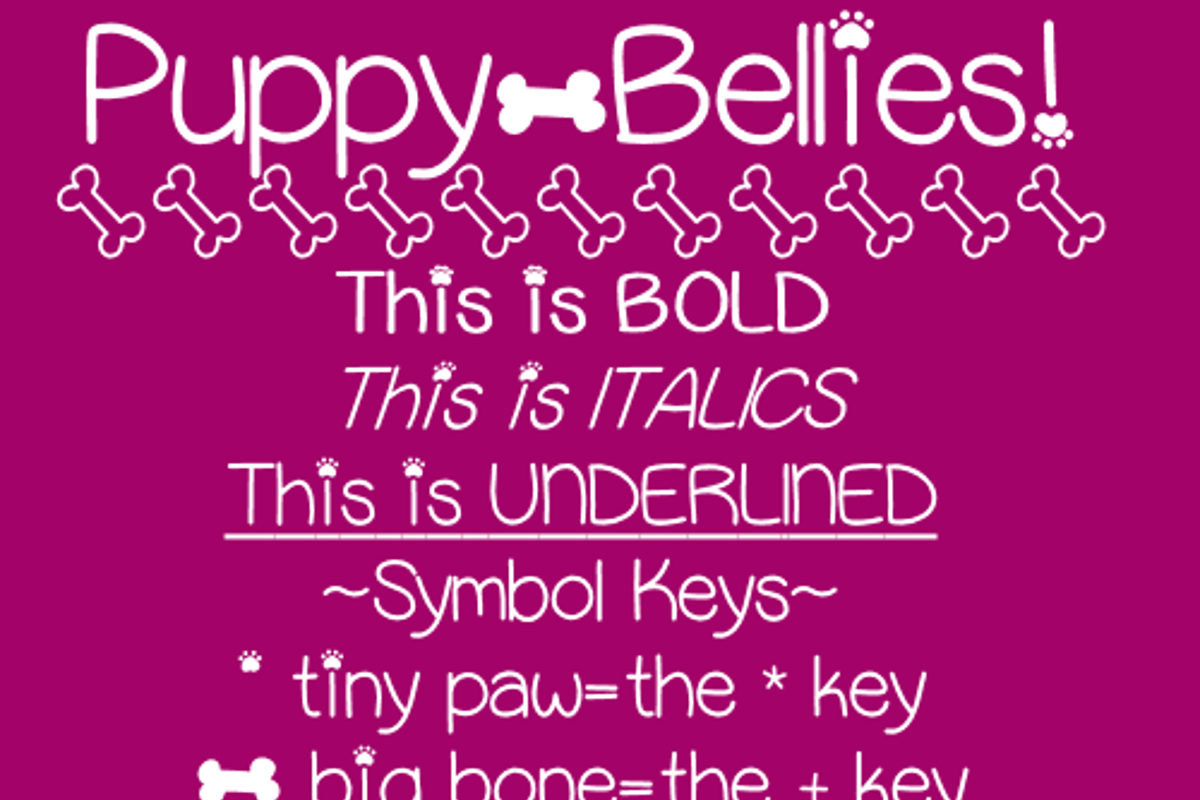 puppy-bellies-font-bythebutterfly-fontspace