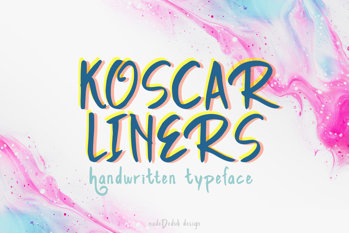 Line font. Игривый шрифт. Brush line Creative.