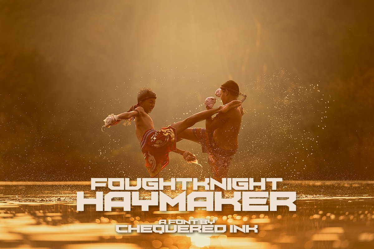 FoughtKnight Haymaker Font Chequered Ink FontSpace