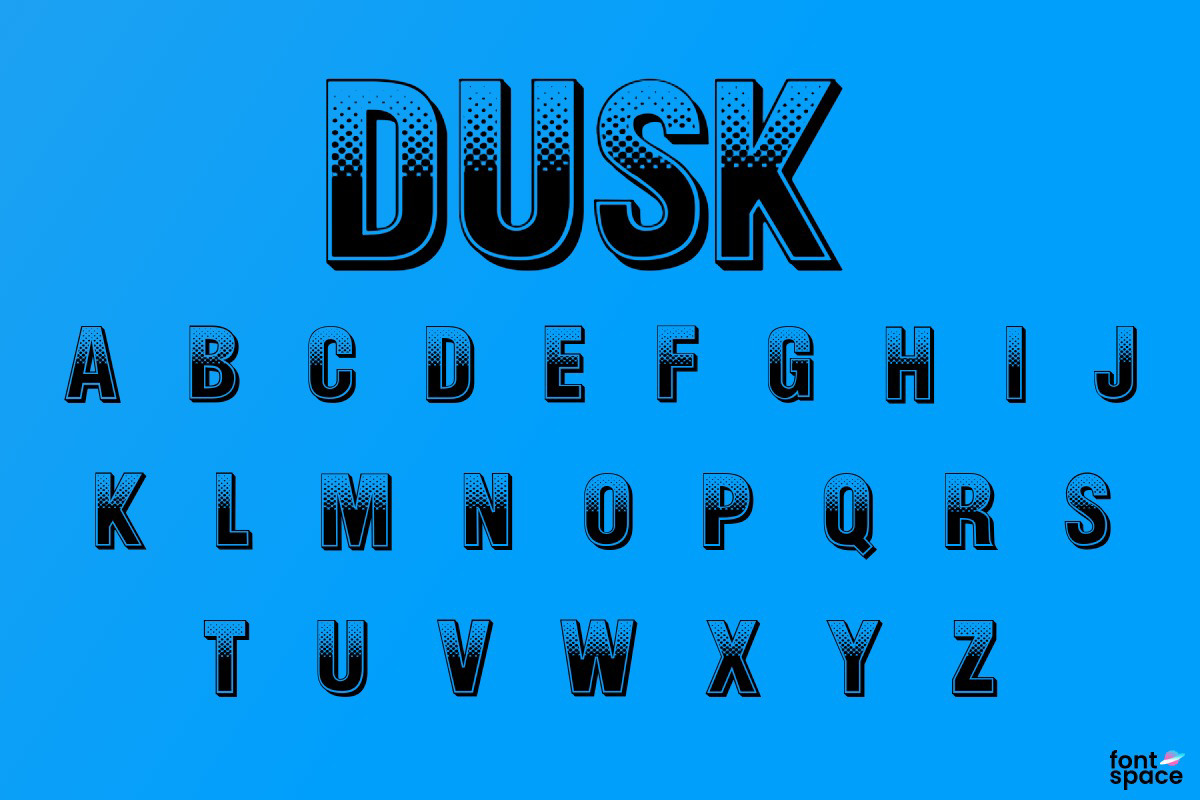 Dusk Font | Vladimir Nikolic | FontSpace