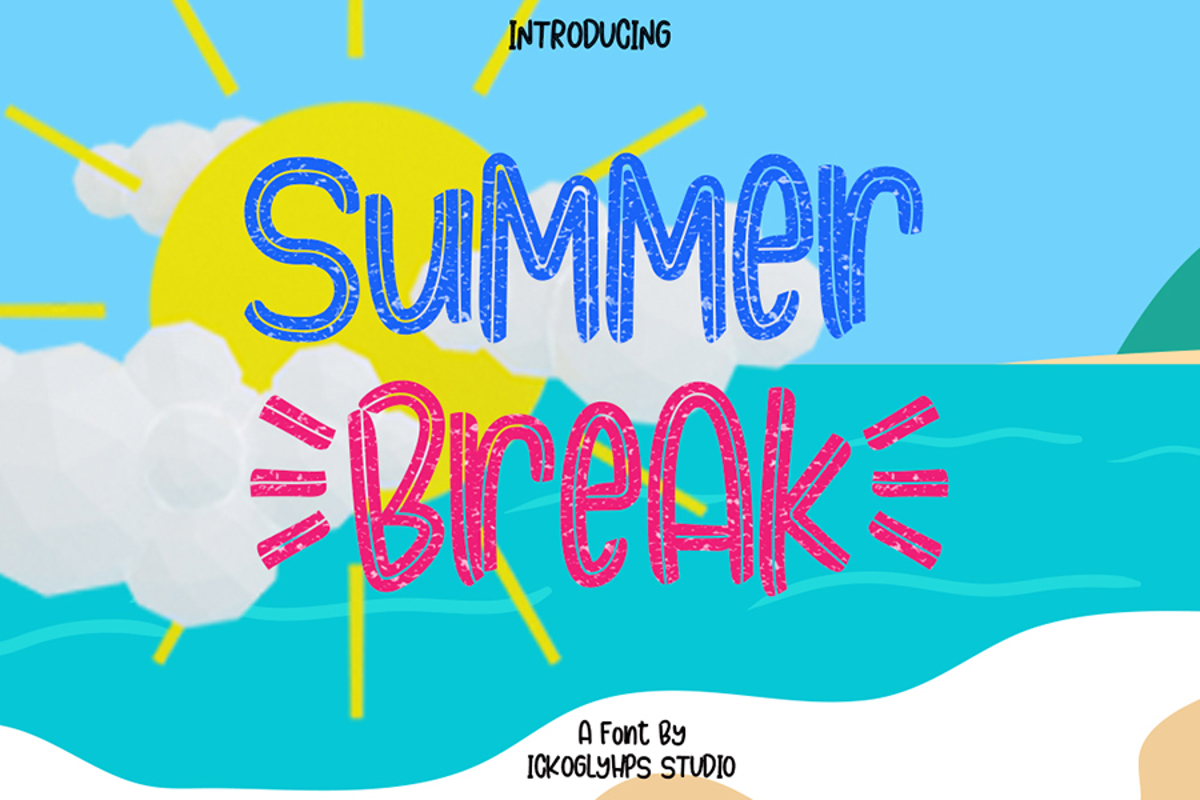 summer-break-font-ickoglyphsstudio-fontspace