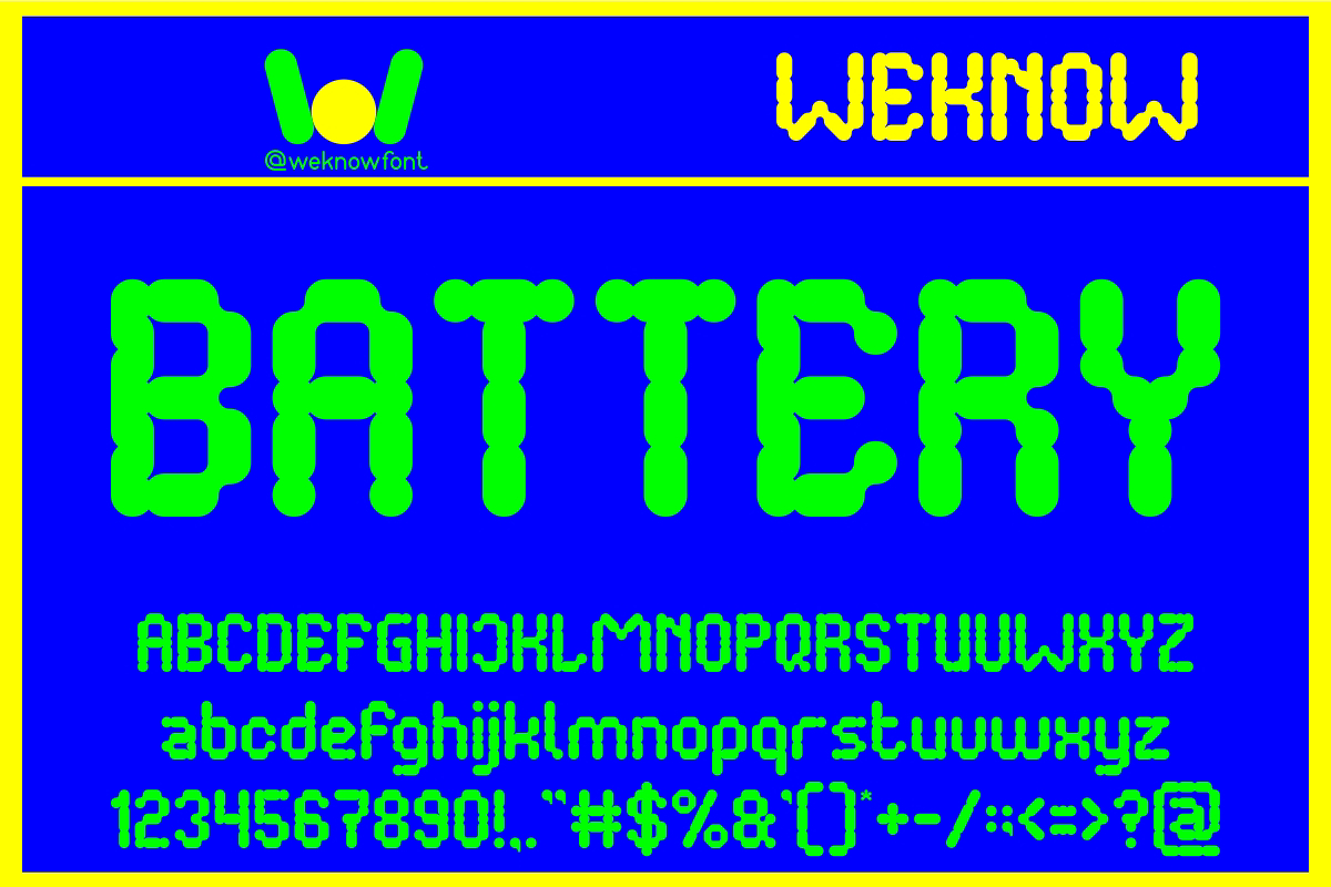 BATTERY Font | weknow | FontSpace